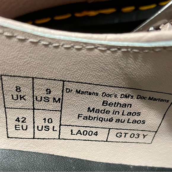 Dr. Martens Unisex Bethan Pisa Leather Platform Mary Jane Shoes Vintg Taupe NEW - Picture 10 of 10